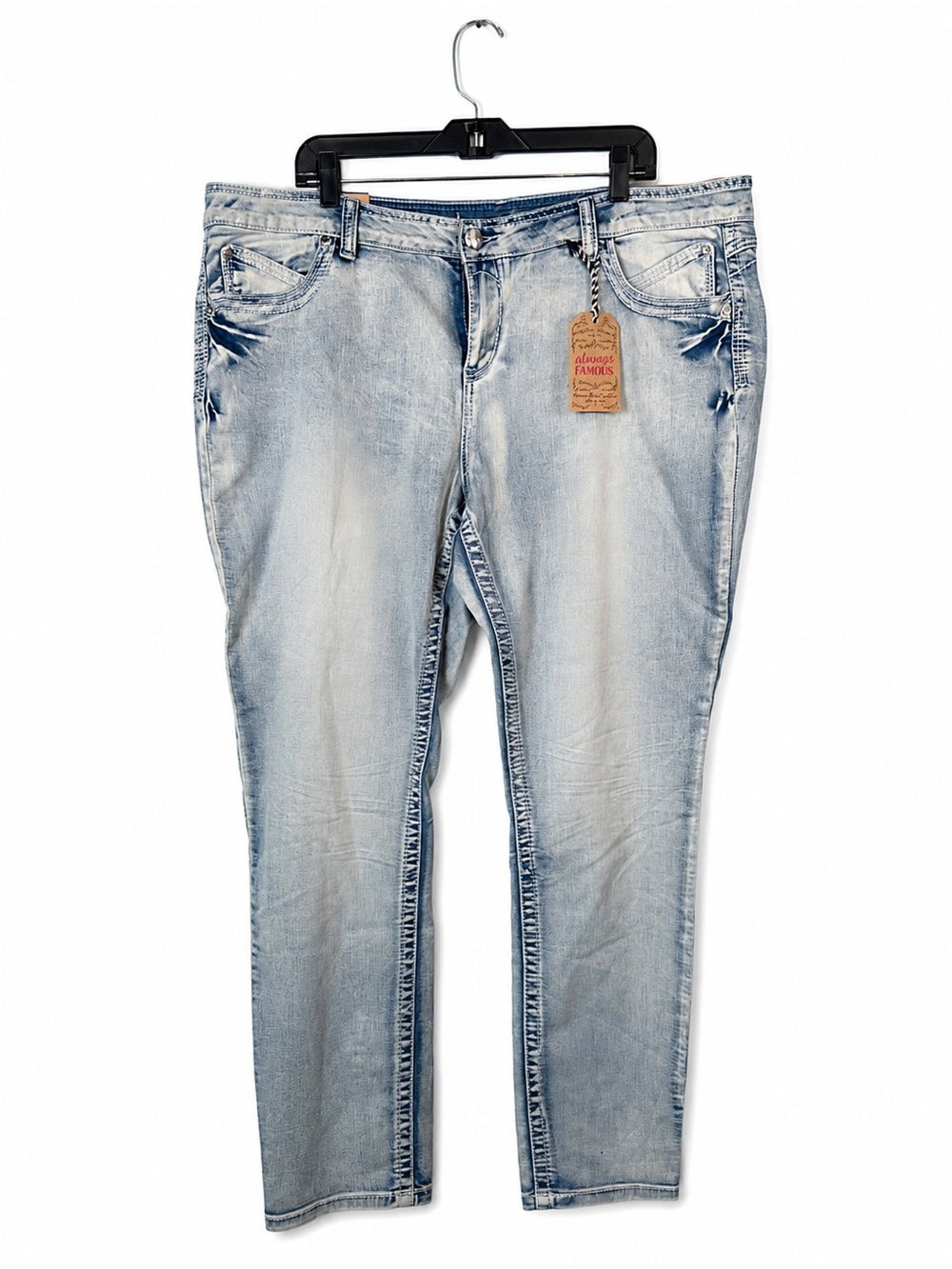 NWT Y2K Embroidered Jeans Plus Size 24 Casual‎ Curvy Clean Girl Streetwear Fall
